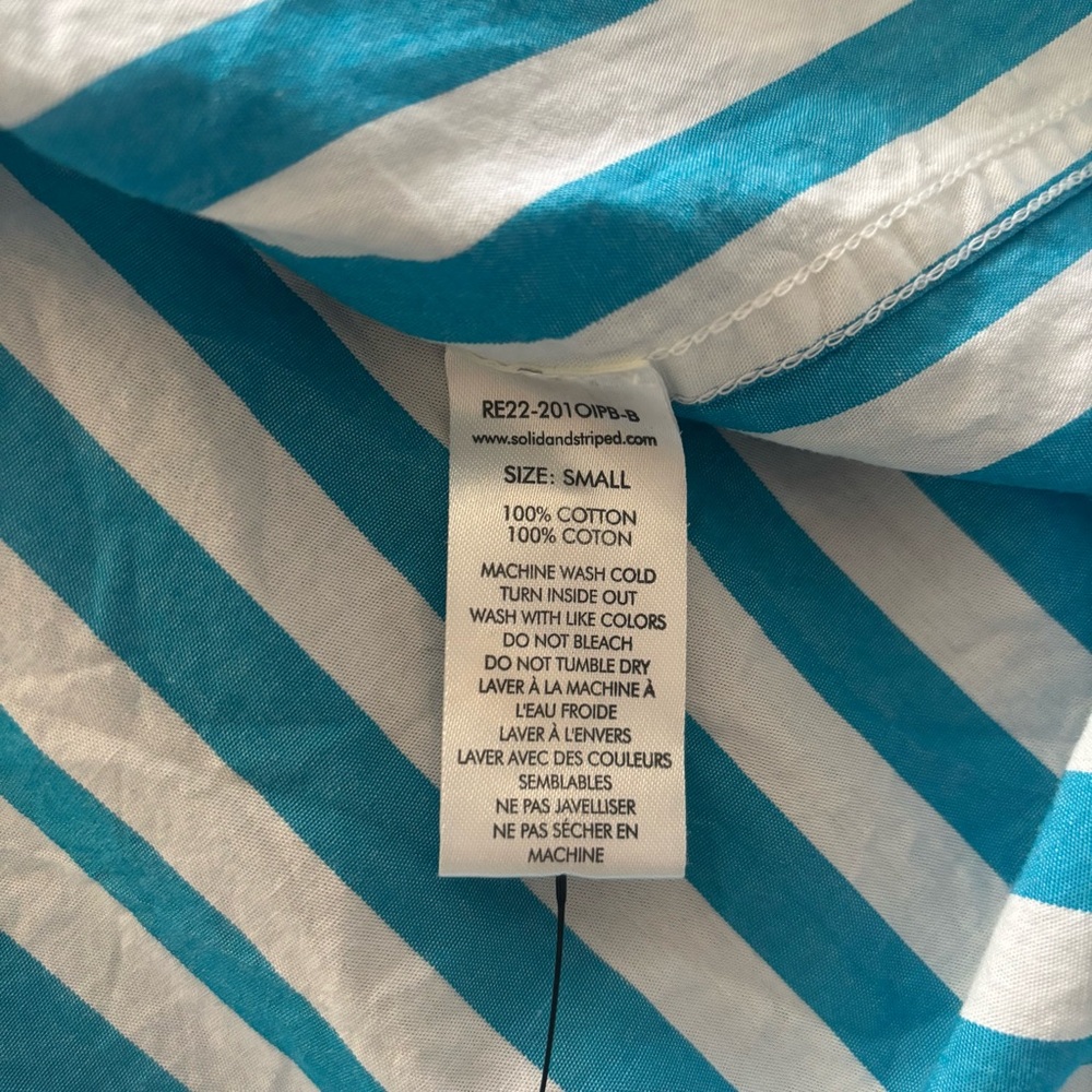 SOLID & STRIPED Blue and White Button-Down Shirt - image 5